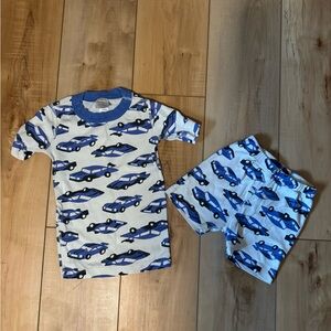 Hanna Andersson Race Car Shortie Pajamas Size 5